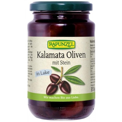 Rapunzel Masline Kalamata bio cu samburi in saramura 355g