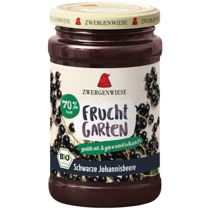 Zwergenwiese Gem de coacaze negre FARA ZAHAR indulcit cu nectar de agave 225g