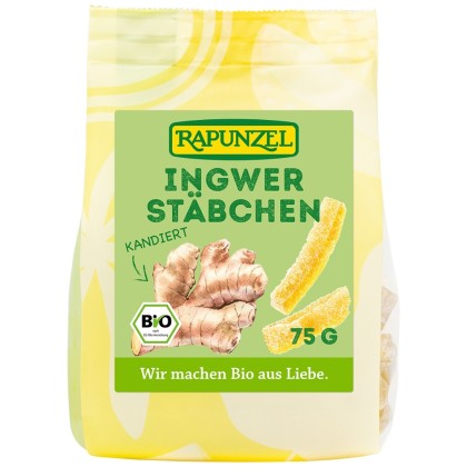 Rapunzel Betigase zaharate de ghimbir bio 75g