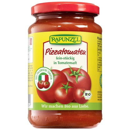 Rapunzel Tomate bucati in sos de rosii pentru pizza, eco 330g