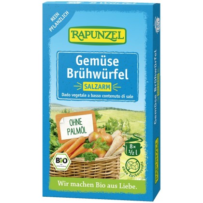 Rapunzel Cuburi de supa de legume bio cu putina sare 68g