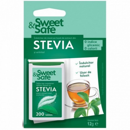 Sweet&Safe IndUlcitor pe baza de extract de Stevie si eritriol 200tbl