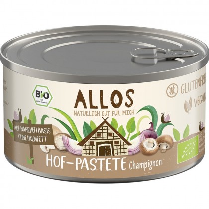 Allos Pate vegetal bio cu ciuperci champinion fara gluten 125g