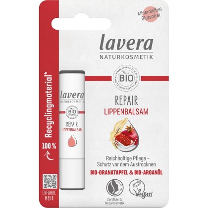 Lavera Balsam de buze reparator cu rodie bio si ulei de argan bio 4.5g