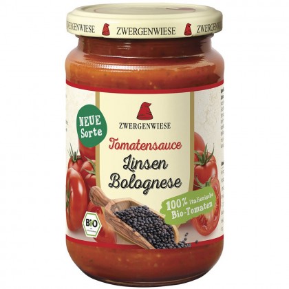 Zwergenwiese Sos Bolognese bio cu  tomate si linte 340ml