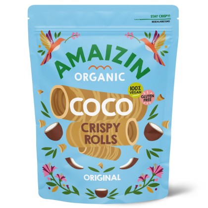 Amaizin BIO Rulouri crocante din cocos, 140g
