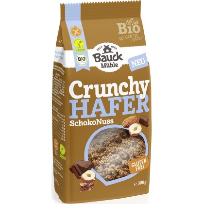 BauckHof Musli bio crocant cu ciocolata si nuca fara gluten 300g