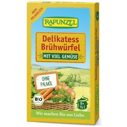 Rapunzel Cuburi bio de supa de legume bio delikatess 8 buc 80g