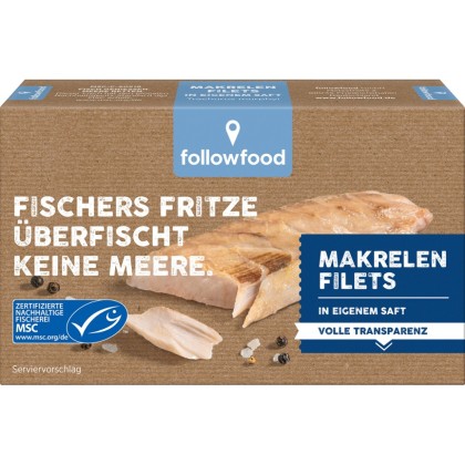 Followfish File de macrou in suc propriu 125g