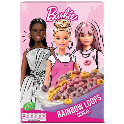 Barbie Cereale Inele Curcubeu 350g