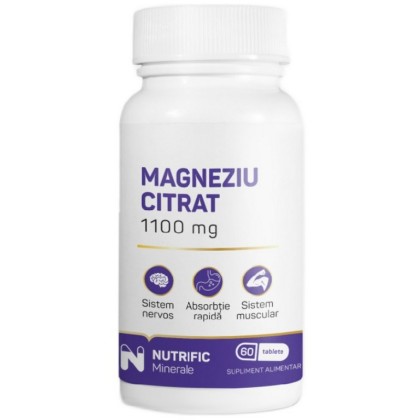 Nutrific Magneziu Citrat 1100 mg, 60tbl