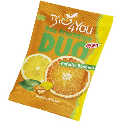 Bio4You Bomboabe bio duo cu portocala si lamaie 75g