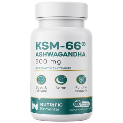 Nutrific Ashwaganda KSM-66 500mg, 30 capsule